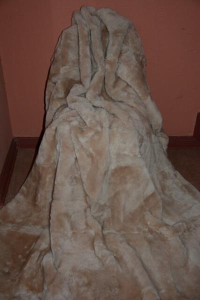 Lammfelldecke Kuschelwolke Beige geschoren 210x150cm